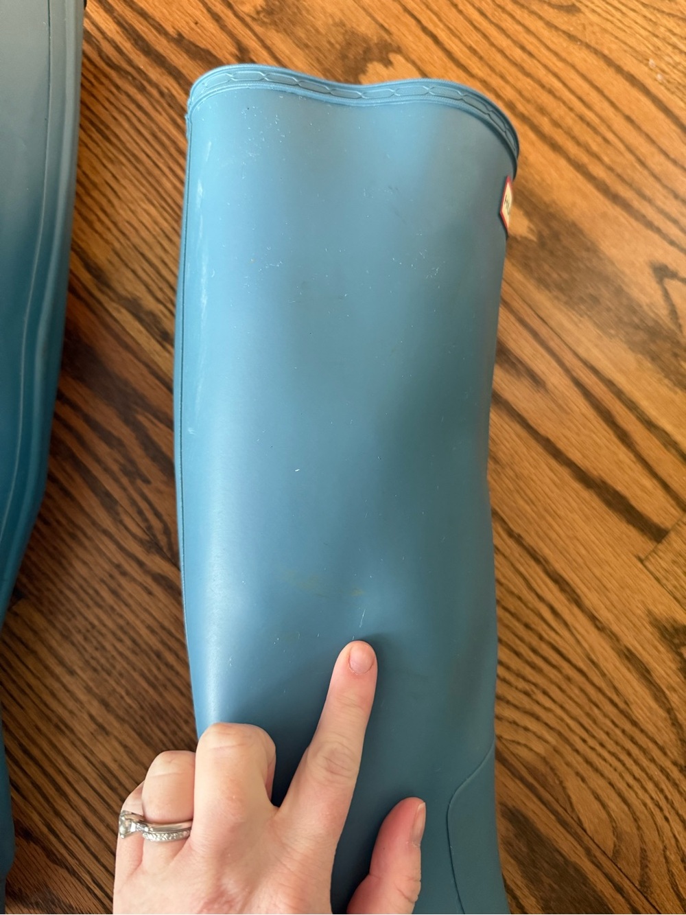 Hunter Women's Tall Rain Boots in Teal Blue - Picture 5 of 7